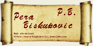 Pera Biskupović vizit kartica
